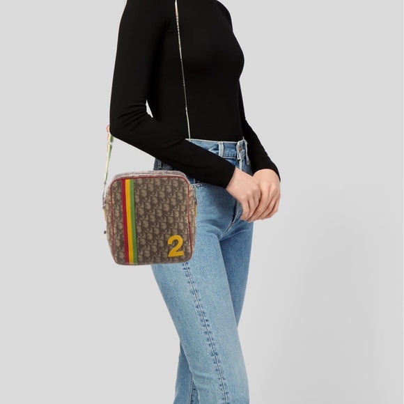 Authentic CHRISTIAN DIOR Diorissimo Rasta Messenger Bag - Picture 3 of 13